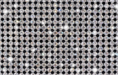 rows of rhinestone trim